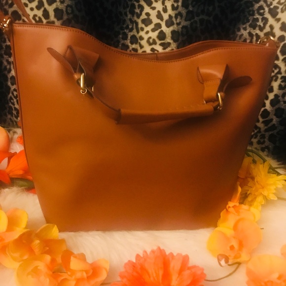 JustFab Tan Man Made Material Bag - Picture 2 of 7